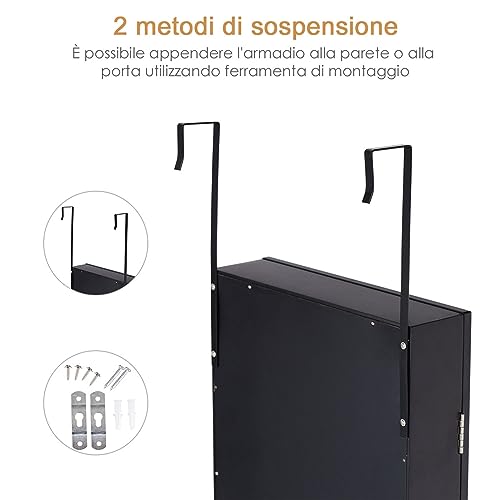 COSTWAY Armadietto per Gioielli Armadio Portagioie...