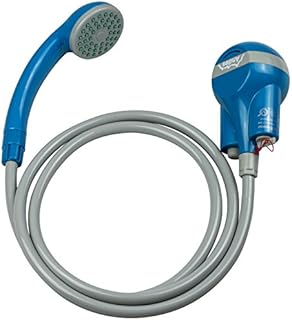Andes Portable Shower Battery Operated Includes Showerhead, 1.8m Hose, USB Cable & 2200mAH Rechargeable Battery, Water Pump for Camping, Travel, Outdoor