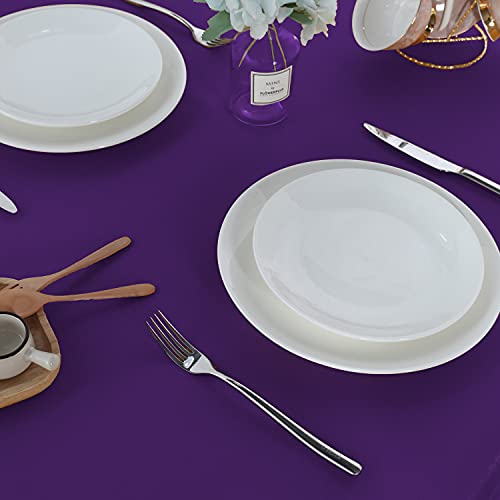 Fitable Square Tablecloth 54X54 Inch Tablecloth Stain And Wrinkle Resistant Washable Polyester Table Cloth, Decorative Fabric Table Cover For Dining Table, Buffet Parties And Camping Purple #TOP3