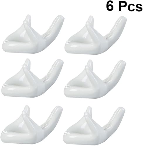 Miniatura 3 de VICASKY Soporte de mano para instrumento musical Ocarina, base de cerámica, soporte de exhibición en forma de mano para 612 agujeros, flauta,