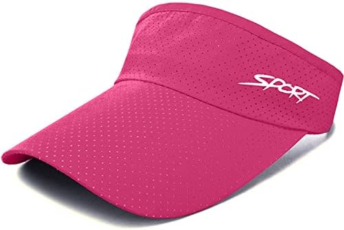 Bltong Sun Sports Visor Hats Women Men, UV Protection Breathable Adjustable Baseball Cap for Beach Golf Running Tennis Pink