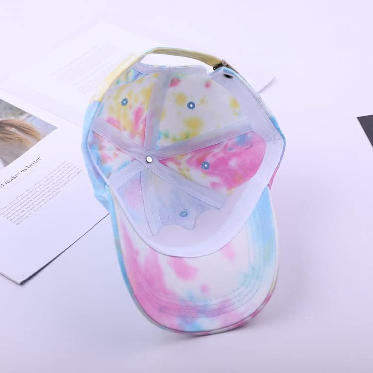Witeygai Cute Unicorn Girl Ladies Baseball Cap, Fashion Color Sun Hat Adjustable Sun Hat with Unicorn Pony Pattern Tie Dye Rainbow Color Sunscreen Shade Sports Outdoor Travel