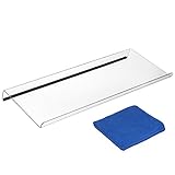 Computer Keyboard Stand with Rubber Strip and Cloth – Clear Ergonomic Stand, Acrylic Tilled Riser for Typing and Computer Gaming