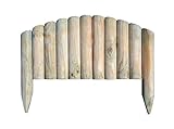 ITALFROM Bordura Steccato Vampiro per Aiuole Orto Giardino in Legno di Pino cm 55 x 26/40 h