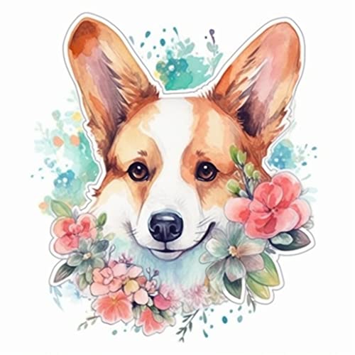 Image of Yoonek Graphics Welsh Corgi Welsh Corgi Dog Vinyl Decal Sticker for Car, Laptop, Tumbler, More. #009942-8