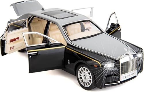 Image of Big Size Die Cast 1:24 Scale Rolls Royce Metal Phantom with 6 Openable Doors, Light & Music for Toddler Zinc Alloy Pull Back Vehicles Diecast Model Car【Multi Color】