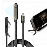 2-in-1 Invisible Stand Charging Cable, Multi Charger Cord with Type C Multi-Angle Adjustable Stand, 240W Braided Fast Charging Cable for Smartphones,Tablets,Laptops,and Gaming Devices(4.9FT)