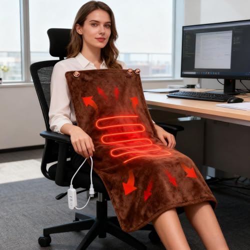 Capa de calor ajustable para oficina y viajes de invierno 4