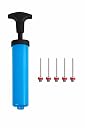 AIR Pump with 5 Needles, Blue, Manual Hand Pump for Sports Balls, Soccer Basketball Football Inflation gallery image