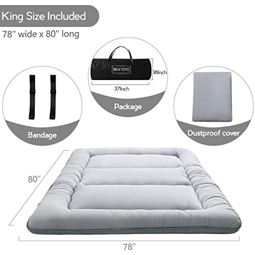 Japanese Floor Mattress Futon Mattress, Thicken Tatami Mat Sleeping Pad