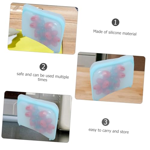 Bolsa de silicona reutilizable Alipis con cierre hermético transparente 4