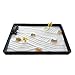 ICNBUYS Mini Zen Garden, Yellow Trees, Bridge, River and Pebbles with Free Tray, Sand, Rake, Bamboo Drawing Pen, Pushing Sand Pen and Zen Garden Drawing Guide Dimensions 7.9 x 5.5 x 0.4 inches