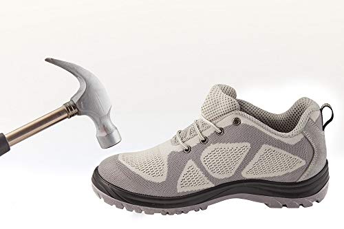 Image of NEOSAFE Men Falcore A2011 7 Sports Line Low Ankle Safety Shoes,Isi Marked with Steel Toe,Puncture Proof Mid Plate,(Size 7,Black-Grey)