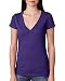 Next Level Womens Tri-Blend Deep V Tee (6740) -PURPLE RUS -XL
