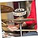 Toyvian Sturdy -hat Tambourine Drum Accessory Mountable Percussion Bell for Enhanced Musicality Quick Setup Design for Drum Kits