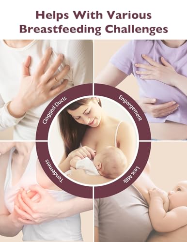 Image of Momcozy Rolling Lactation Massager with Heat, 3-in-1 Real-Like Massage for Relieve Clogged Ducts, Breast Massager Warming for Breastfeeding, Improve Milk Flow, Dusty Rose