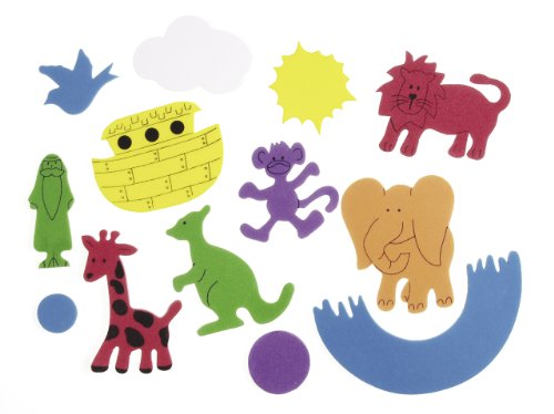 Darice 1039-48 Bucket of Foamies Stickers, Noah's Ark, 5-Ounce