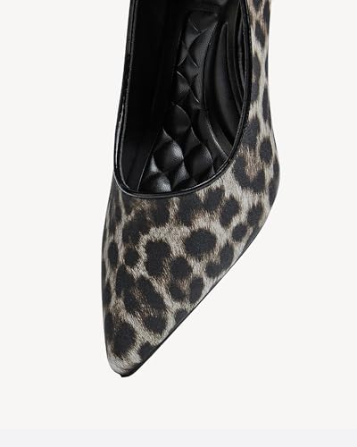 Women's Minimalist Pointed Toe Heeled Pumps Wide4