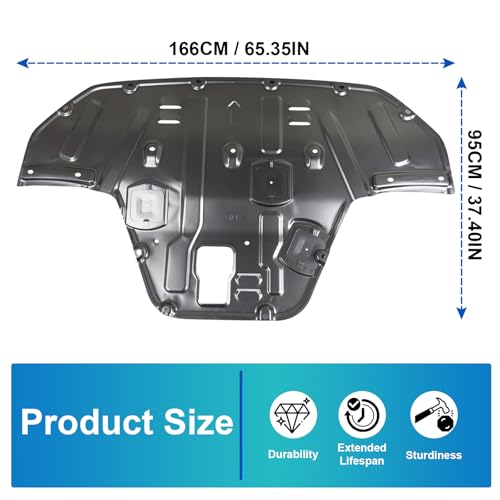 Image of Front Engine Guard Mud Flaps w /Screw Hardware Compatible with 2020 2021 2022 2023 Hyundai Sonata Engine Splash Shield Under Car Shield Cover Board