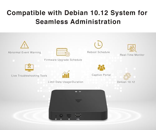 Image of BROWAN Dashboard Controller 100 Access Points Devices Monitor Detection Reporting Quad Core Cortex A55 IP42 DDR4 4GB eMMC 32GB Real Time WIPS Network Analysis Visualized Diagrams Prism MX100