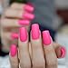 CoolNail Hot Pink Rose Matte Fake Nails Rose Red Frosted False Nails Square Top Full Nail Art Tips Press on Finger Manicure Accessories