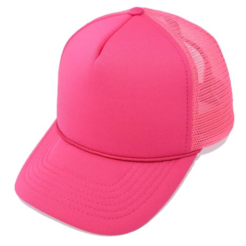 Image of Trucker Hat Mesh Cap Solid Colors Lightweight with Adjustable Strap Small Braid