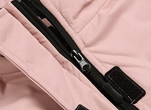 Image of Keevoom Girl's Waterproof Ski Jacket Fleece Snow Coat Windproof Warm Winter Snowboarding Jacket with Removable Hood