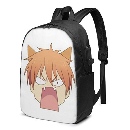 Hdadwy Fruits Basket Kyofashion Trend AllMatch Mochila de 17 Pulgadas con Puerto USB
