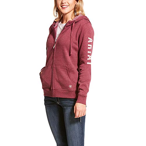 ARIAT R.E.A.L. Full Zip Hoodie Grape Vine Heather MD