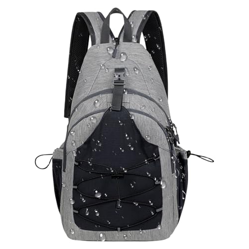 Bolsa de pecho para hombre, gran capacidad, deportiva, cómoda bolsa organizadora para adolescentes, niñas, niños, jóvenes, atletas, hombres y mujeres, gris, Refer to description