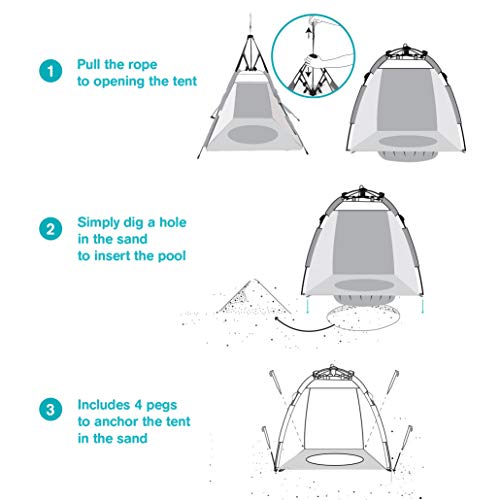 Ludi | 90015 | Piscina e tenda anti-UV da spiaggia...