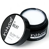 IN.HYPE Hard Builder Gel for Nail Extension/Strengthening (milky white #1) Color Sculpting Gel UV/LED Cured