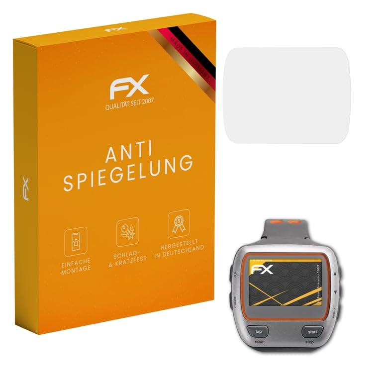 atFoliX Película Protectora compatible con Garmin Forerunner 310XT Lámina Protectora de Pantalla, antirreflejos y amortiguadores FX Protector Película (3X)