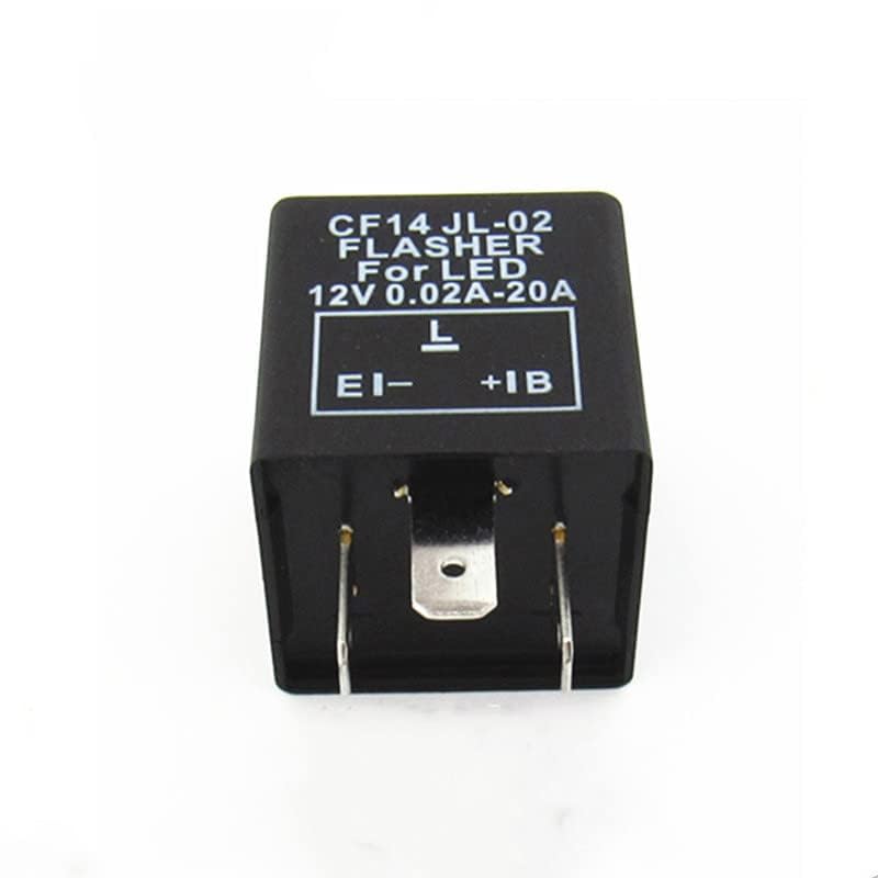 LED 12V Indicator Relay Load Independent 0.02-20A 3 Pin CF14 Electronic Flasher Relay Fits for Car Vehicle Turn Signal & Hazard Warn