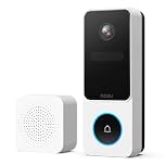aosu 2K HD Doorbell with Camera Wireless, Smart Video Doorbell with Gong, 170° Wide Angle, PIR Motion Detection and Package Detection, Night Vision, 2-Way Audio, 2.4GHz WiFi, Compatible with Alexa