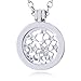 Produktbild Morella Damen SMALL Coin 23 mm Halskette Edelstahl 70 cm Sternenhimmel Silber mit Schmuckbeutel