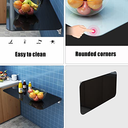 Table pliante à linge et murale rabattable en verre pour petite buanderie - 8