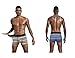 Aserlin Men's Underwear Boxer Briefs 5 Pack Cotton No Ride-up Sport Underwear-S-5Stripe-Fly-L