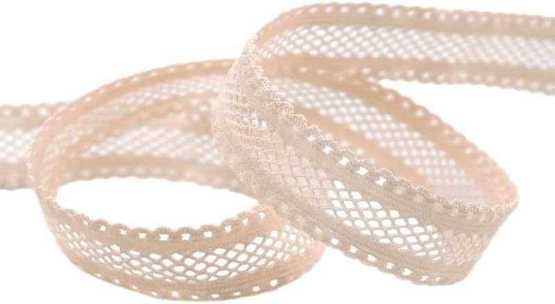 Bristlegrass Nude 2 Yard 5/8 Inch Shiny Nylon Elastics Spandex Satin Bands Shoulder Tapes Bra Strap Underwear Lingerie SewingSolid Color Ribbon Sewing lace Nude（2Yard 5/8")