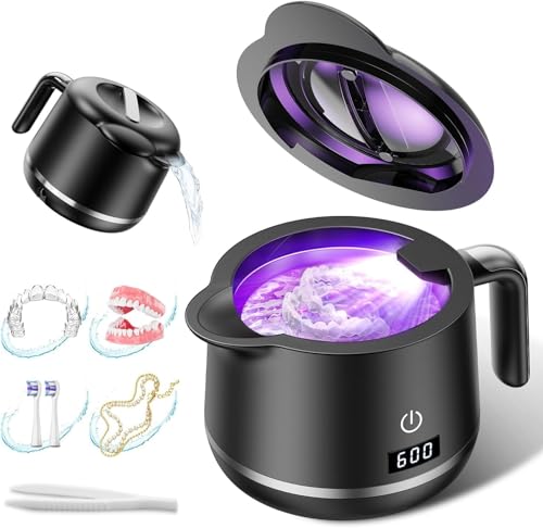 Image of kHz Ultrasonic Cleaner for Mouth Guards, Ultrasonic Cleaner Braces, Toothbrush Heads & Jewelry