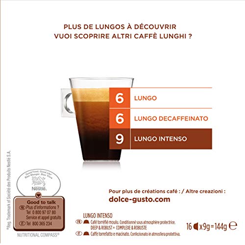 Nescafé Dolce Gusto Lungo Intenso - Café - 96 Capsules (Pack de 6 boîtes x 16) - Image 5