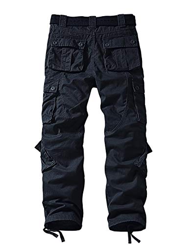 Image of Match Men's Wild Retro Multi-Pockets Utility Casual Cotton Cargo Trousers #3357