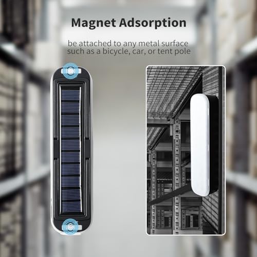 Image of Solar Rechargeable Camping Lantern - 2000 Lumens, 4 Light Modes, Solar & USB Charging (Black)