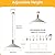 KCO Lighting Modern Cone Pendant Lighting White and Gold Pendant Light Kitchen Island Farmhouse Dome Pendant Light Mid Century Living Room Light Fixture Over Dining Table (White)