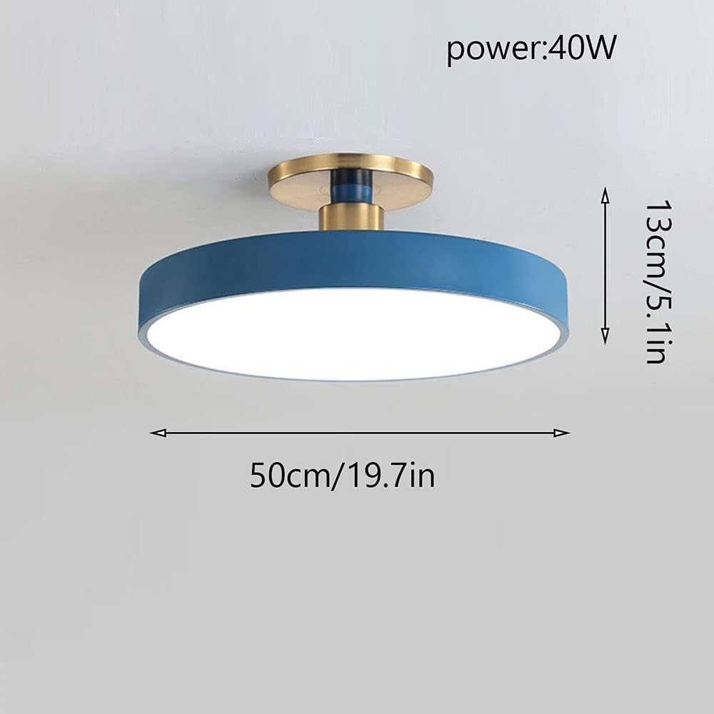 Lampa sufitowa LED do salonu, sypialni, jadalni, kuchni, przedpokoju, przedpokoju, przedpokoju (ciemna, 50 cm)