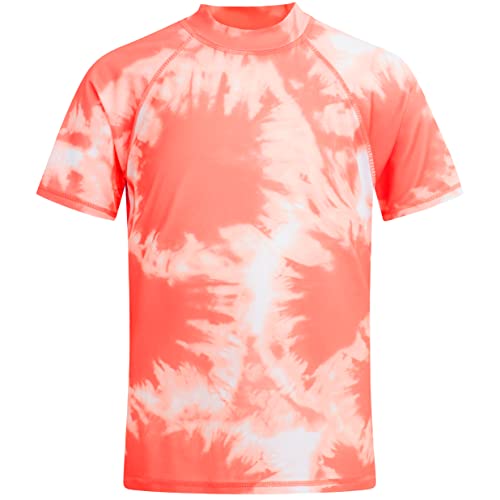 Image of Kanu Surf Girls' Jade Rash Guard UPF 50+ Sun Protection Short Sleeve Swim Shirt