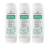 Sweat Guard Deodorant Body Wash – 3 x 400ml. Antitranspirant-Hyperhidrose-Behandlung für empfindliche Haut – sanfte, natürliche Inhaltsstoffe.