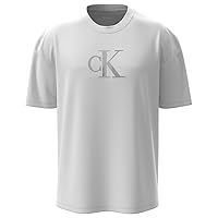 Calvin Klein Uomo T-Shirt Maniche Corte Center Monogram Classic in Cotone