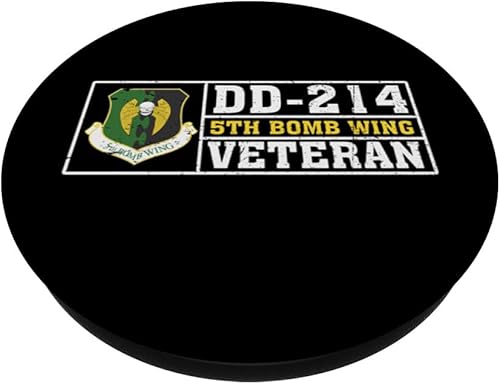 Miniatura 2 de Proud 5th Bomb Wing Veteran Patriotic US Vet Military PopSockets Standard PopGrip