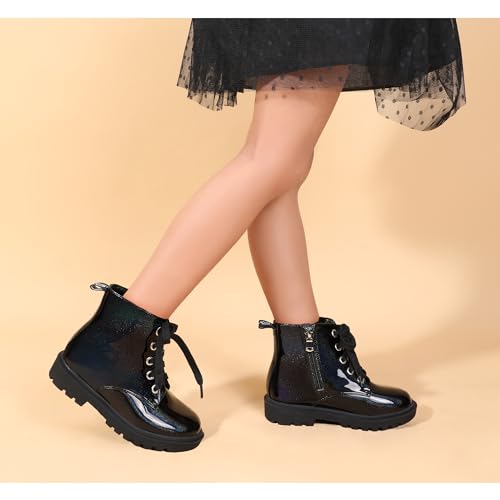 PANDANINJIA Christina Boys Girls Short Ankle Boots Fashion Dress Booties Waterproof Combat Shoes with Zipper for Toddler Little Kid4